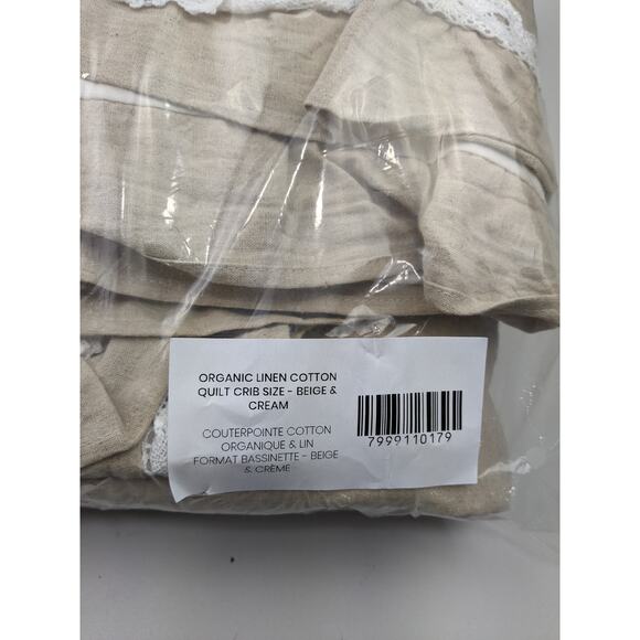 Coco Village Beige Crib Size Quilt - NEW - Picture 5 of 6